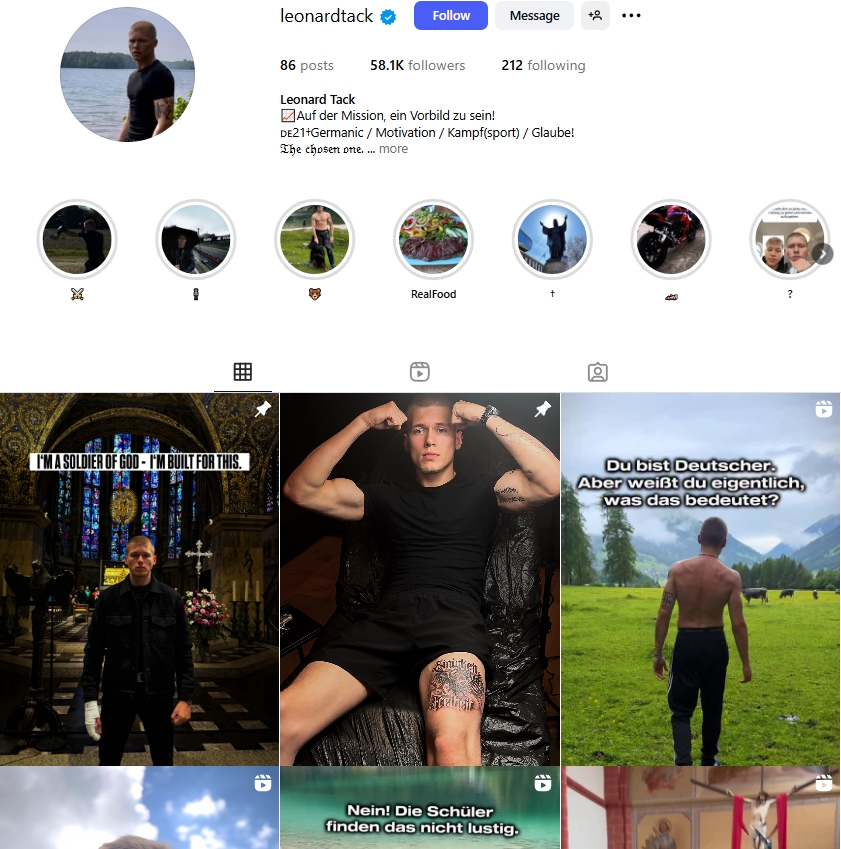 Leonard Tack Instagram Profile
