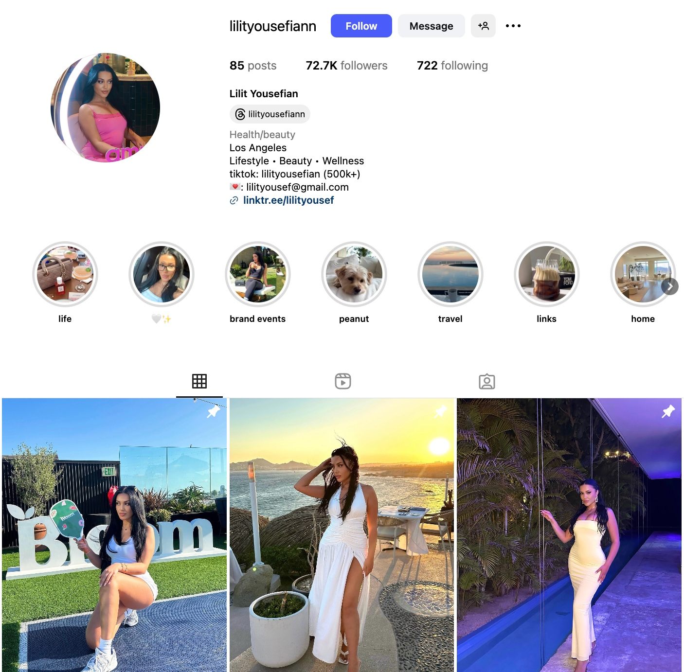 Lilit Yousefian Instagram Profile