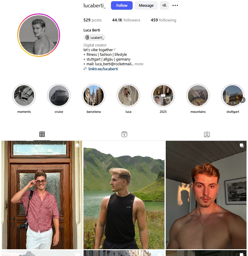 Luca Berti Instagram Profile