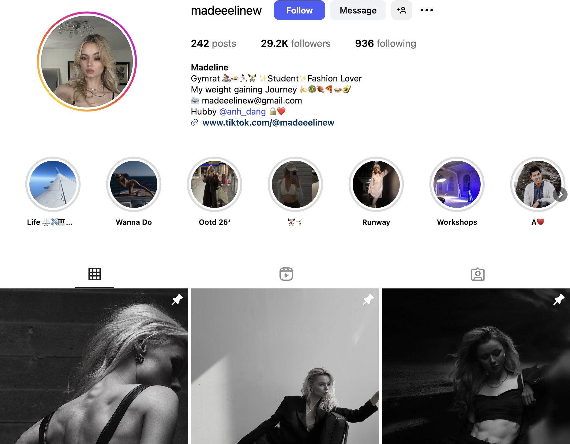 Madeline Instagram Profile