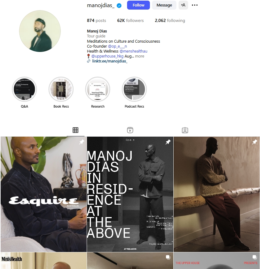 Manoj Dias Instagram Profile