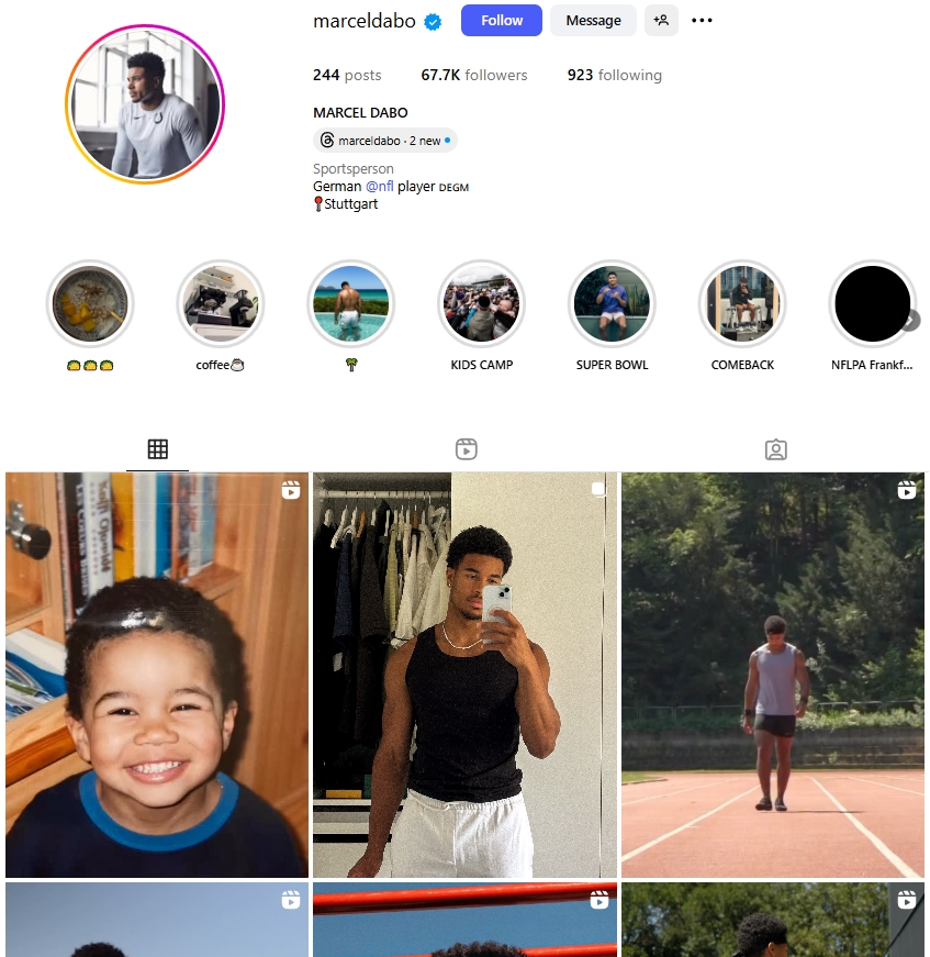 Marcel Dabo Instagram Profile