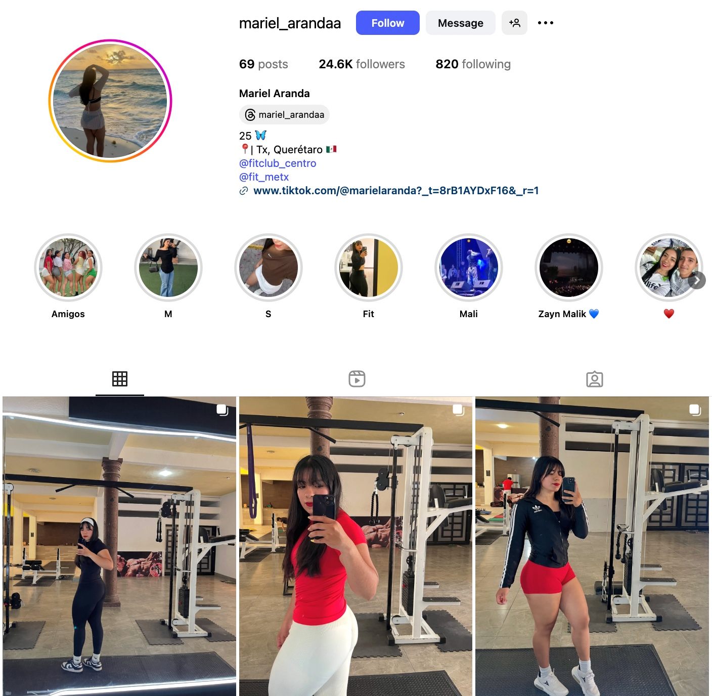 Mariel Aranda Instagram Profile