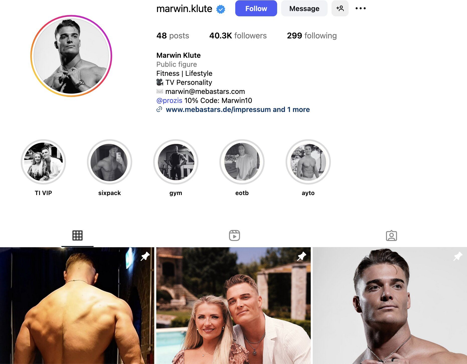 Marwin Klute Instagram Profile