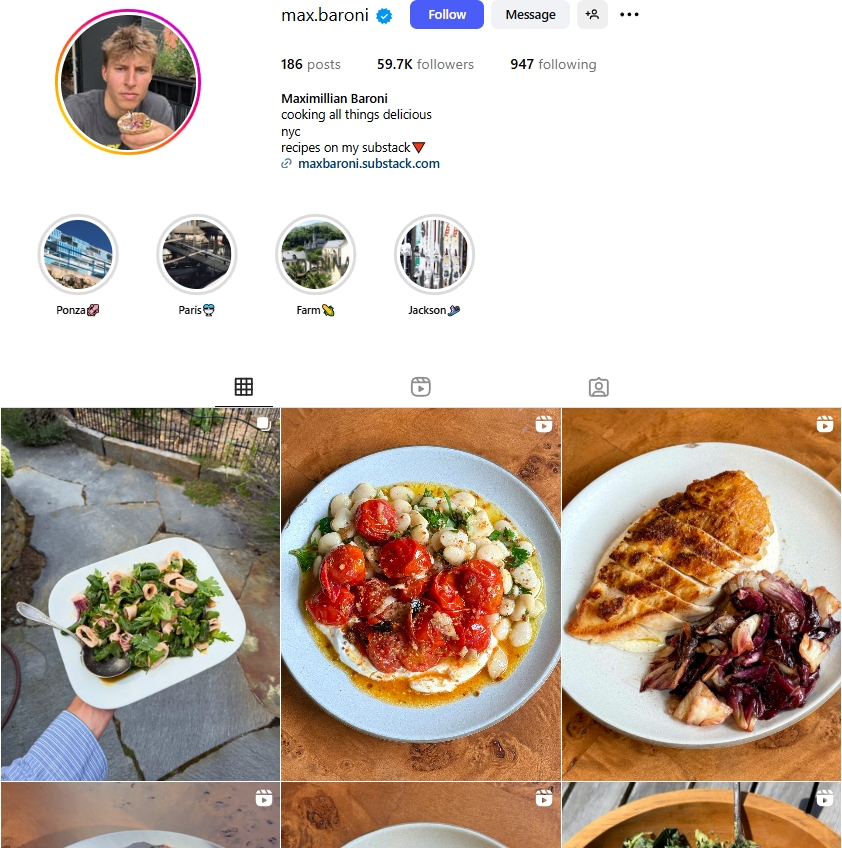 Maximillian Baroni Instagram Profile