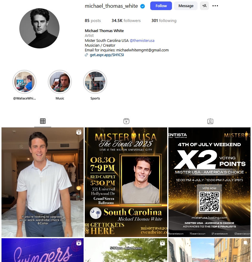 Michael Thomas White Instagram Profile