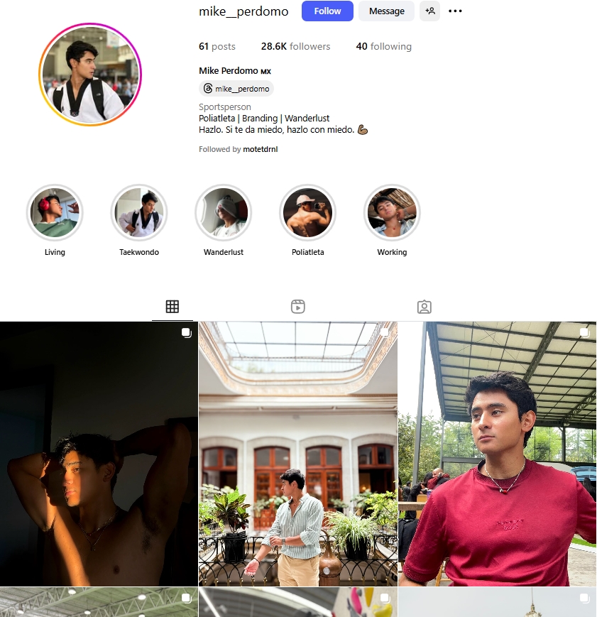 Mike Perdomo Instagram Profile