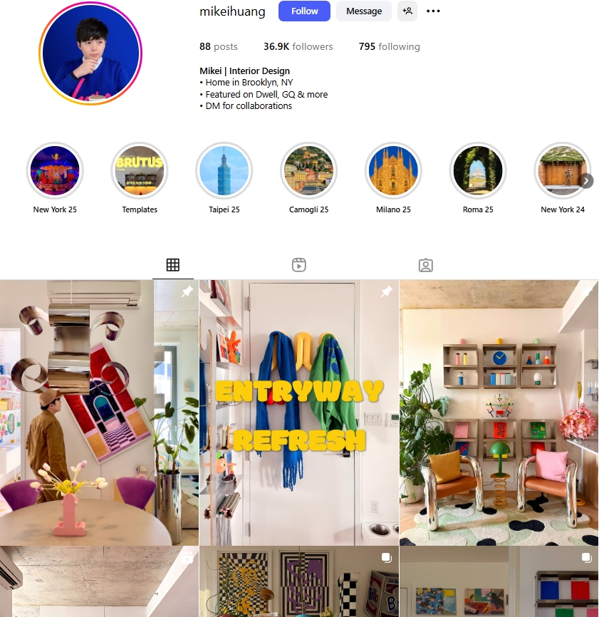 Mikei Huang Instagram Profile