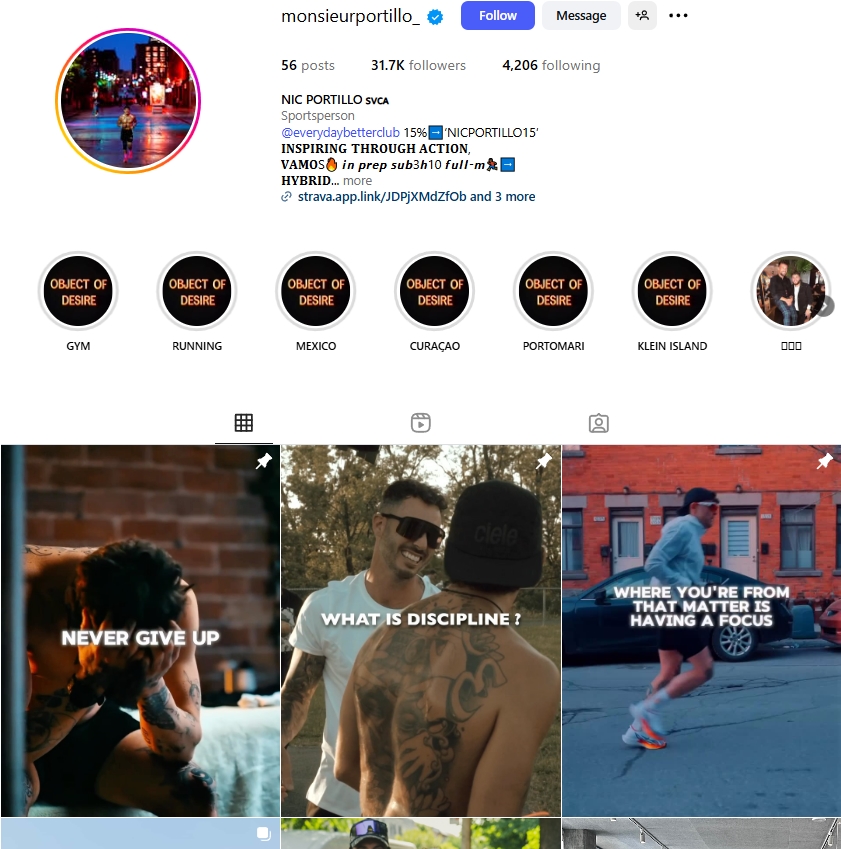 Nic Portillo Instagram Profile