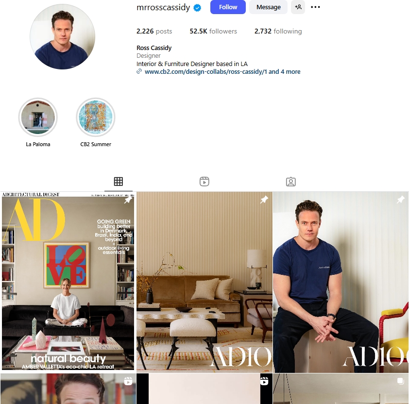 Ross Cassidy Instagram Profile