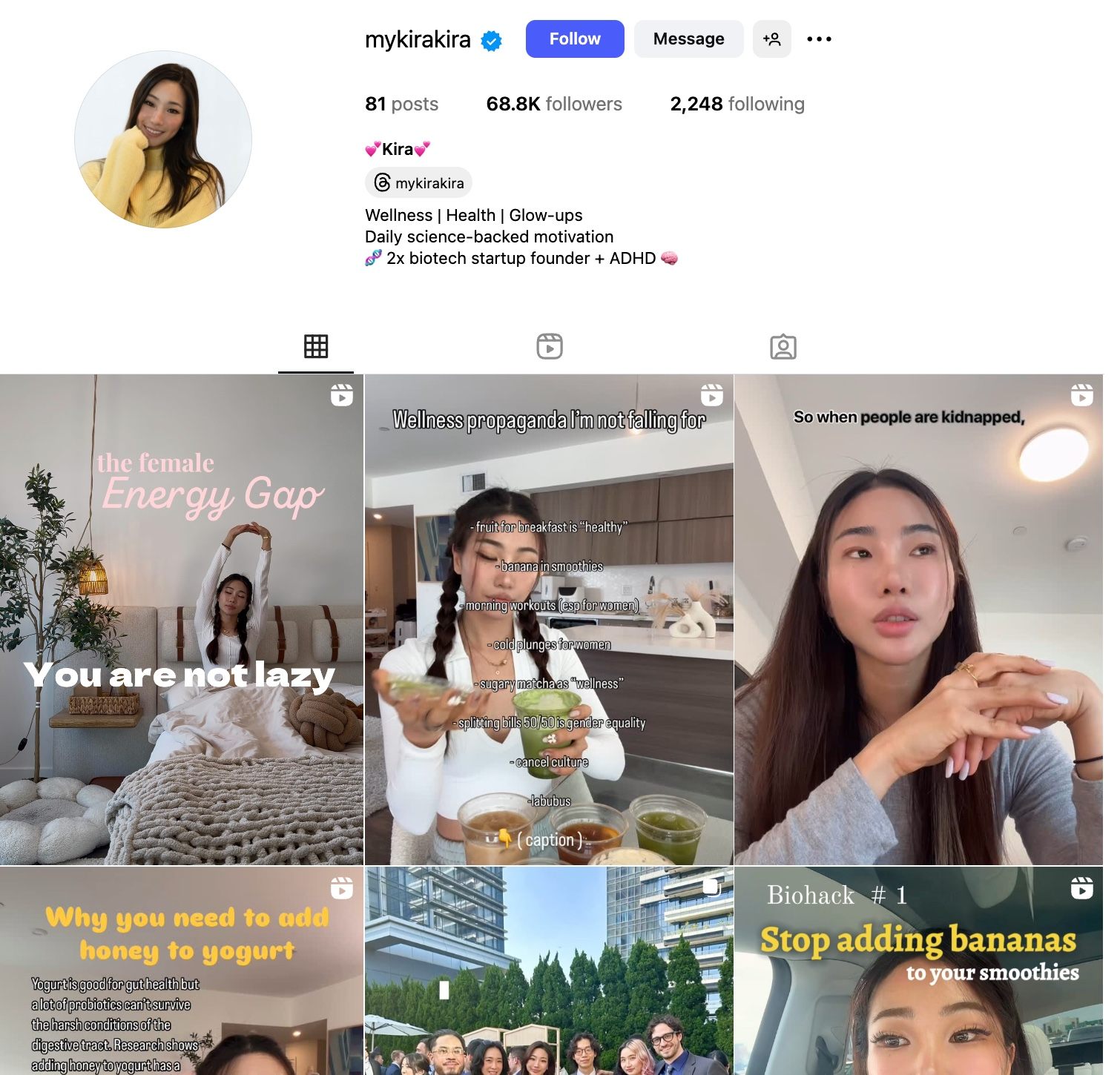 Kira Instagram Profile