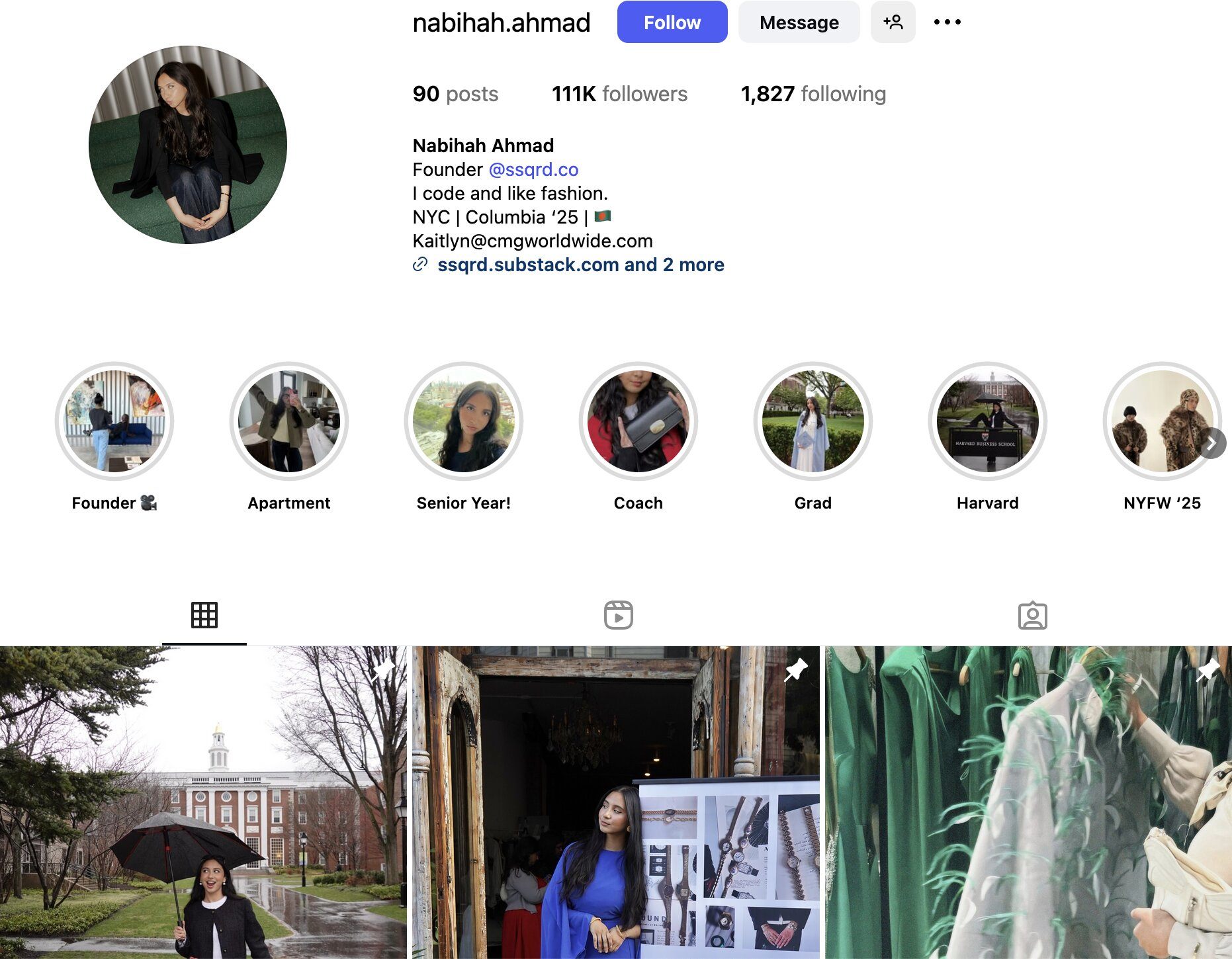 Nabihah Ahmad Instagram Profile