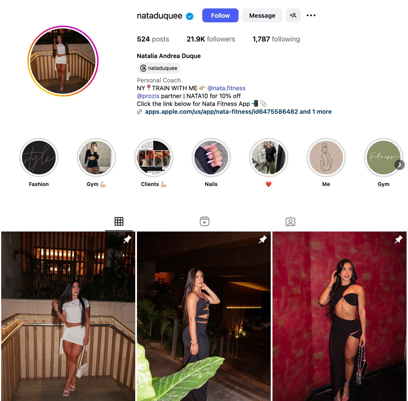 Natalia Andrea Duque Instagram Profile