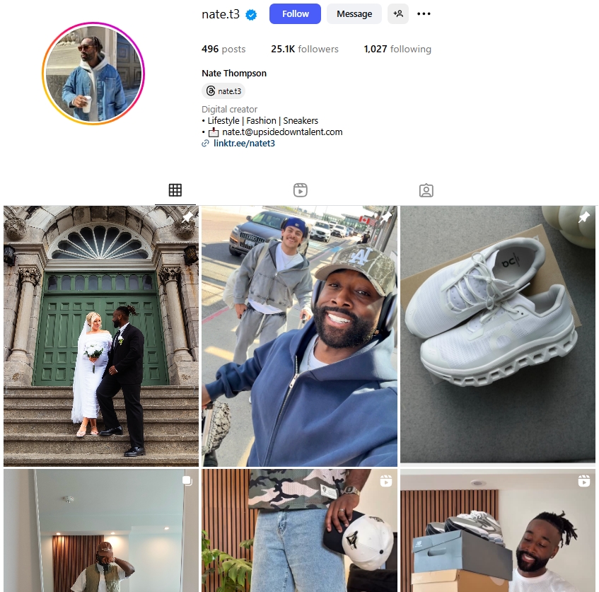 Nate Thompson Instagram Profile