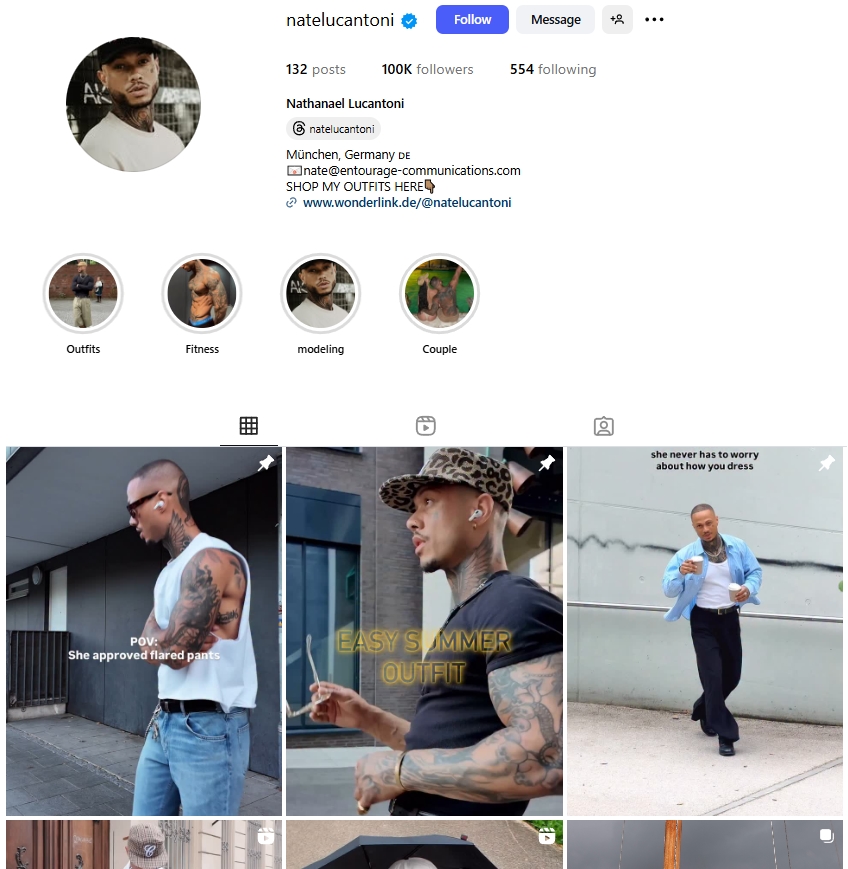 Nathanael Lucantoni Instagram Profile