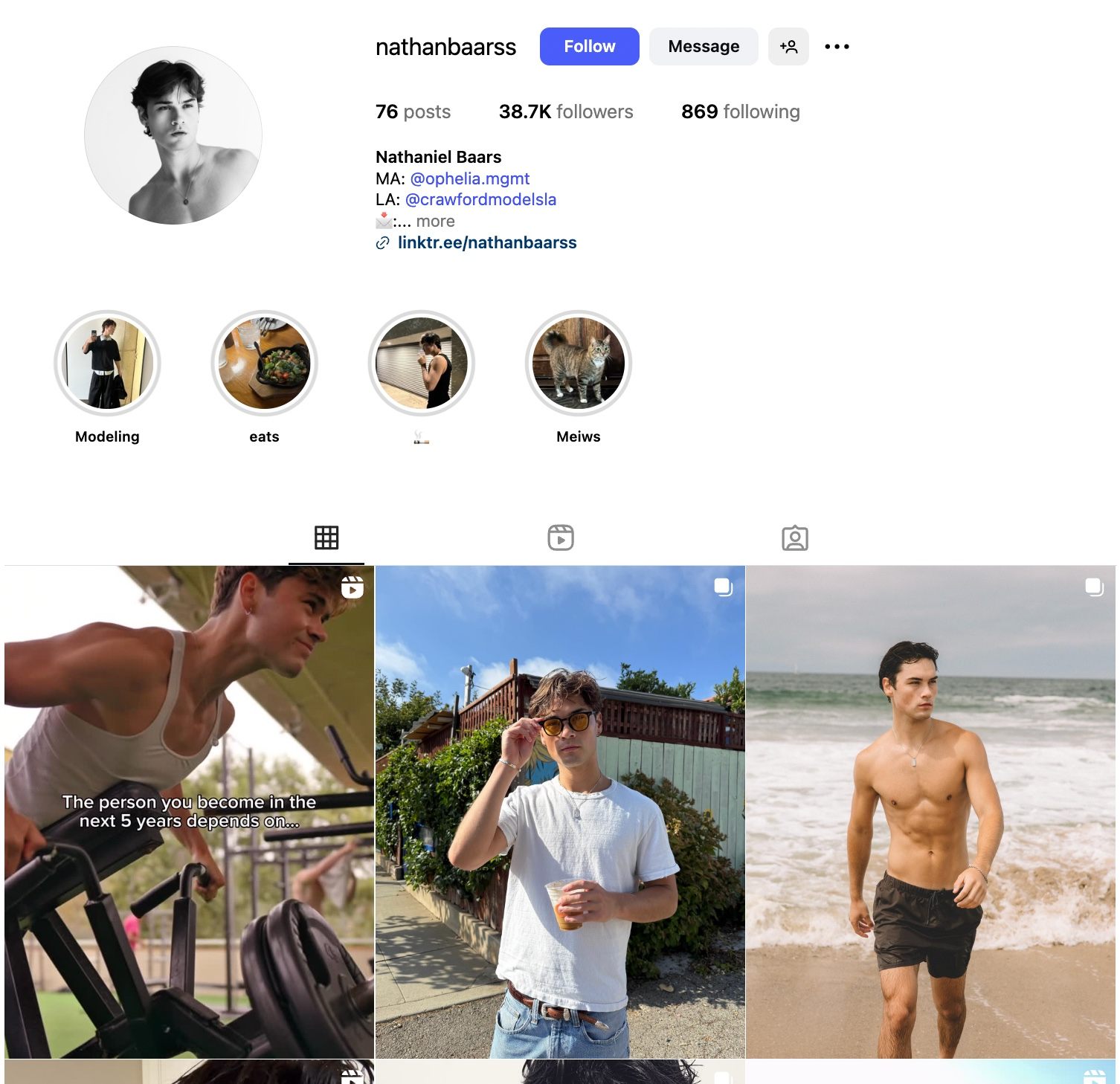 Nathaniel Baars Instagram Profile