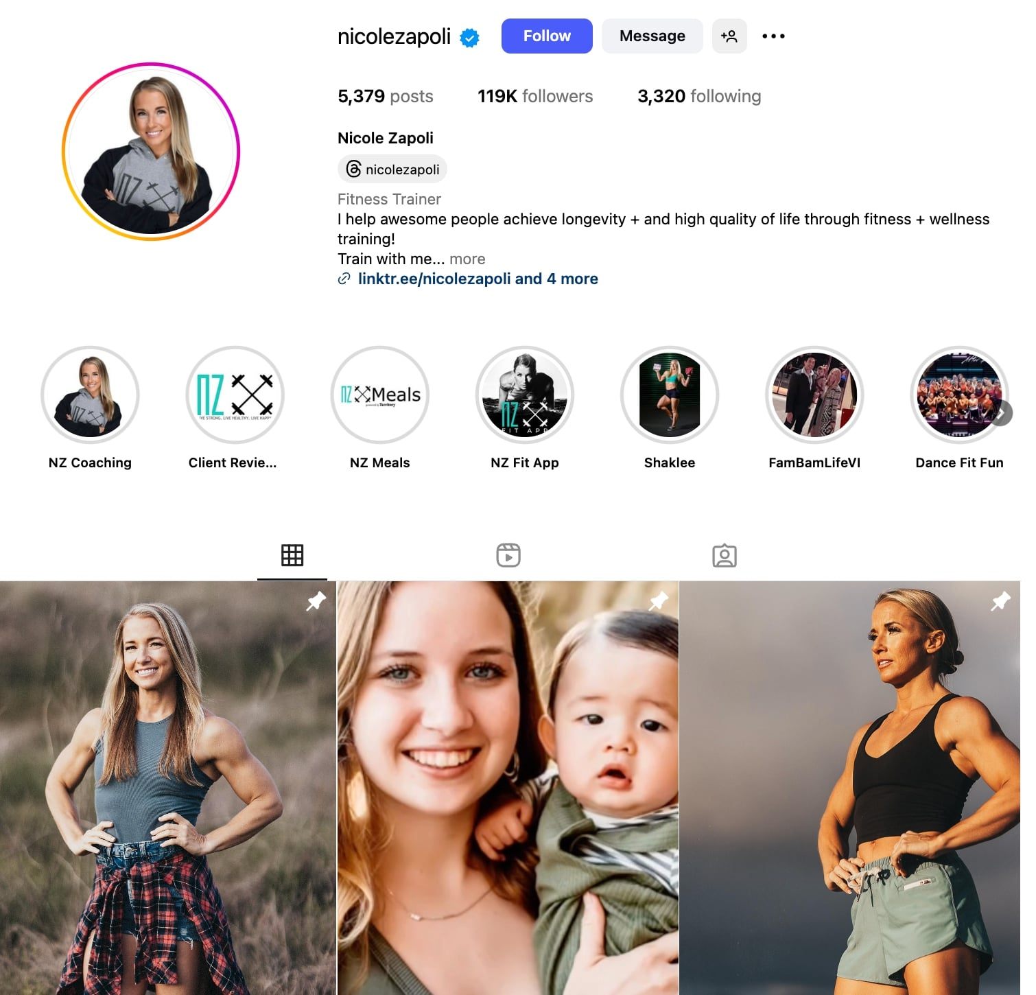 Nicole Zapoli Instagram Profile