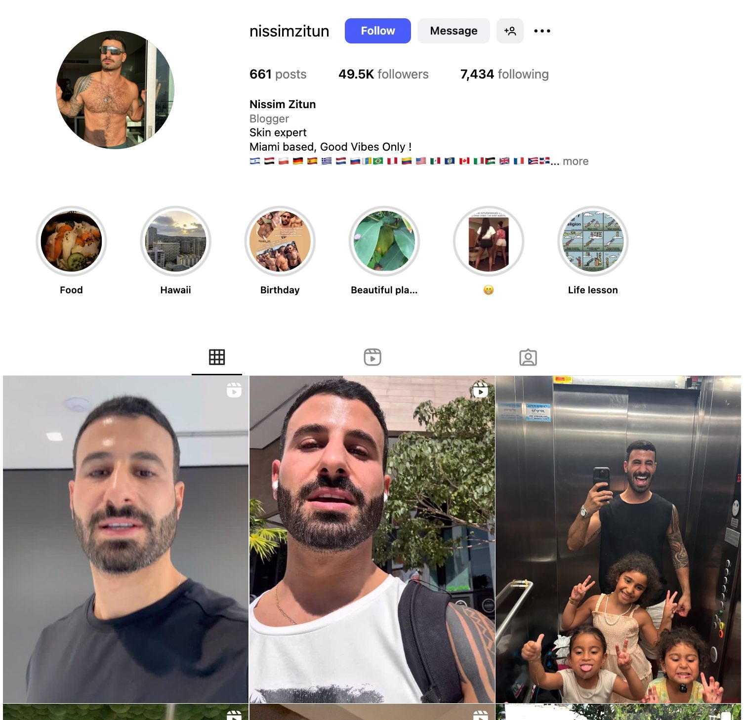 Nissim Zitun Instagram Profile