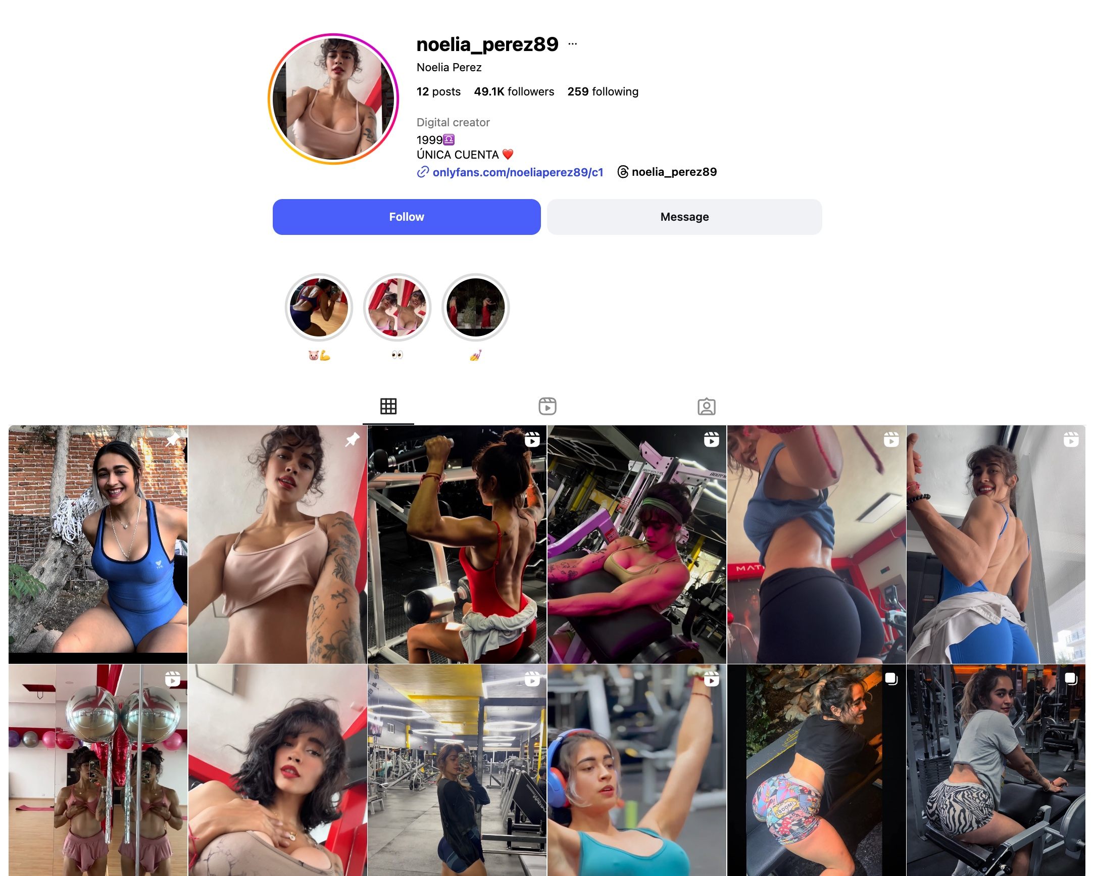 Noelia Perez Instagram Profile