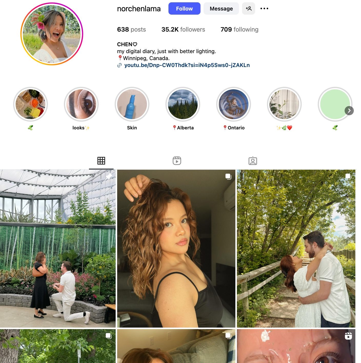 Chen Instagram Profile