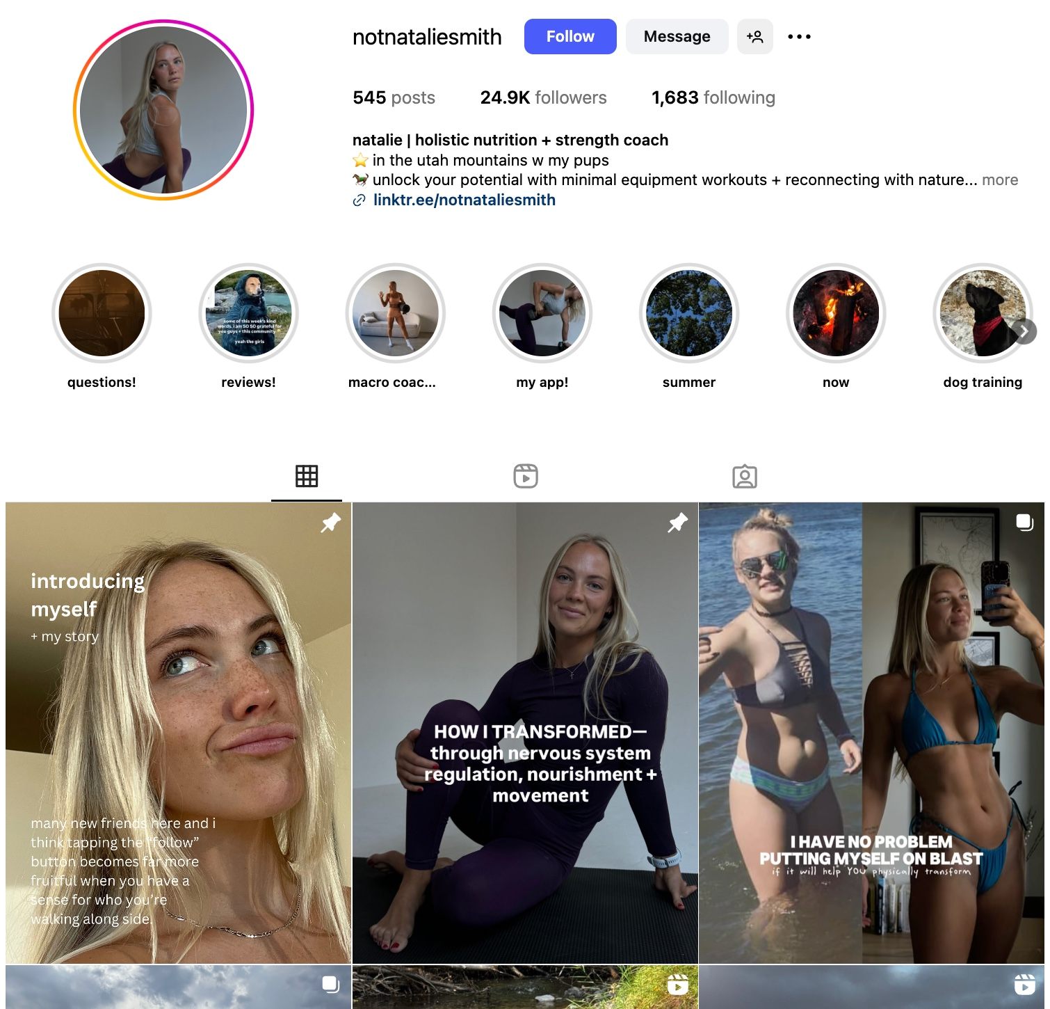 Natalie Smith Instagram Profile