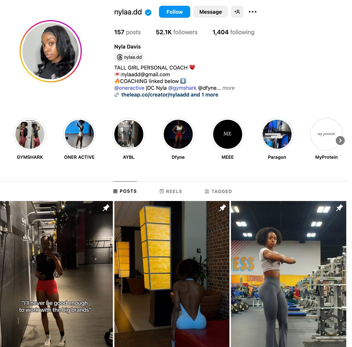 Nyla Davis Instagram Profile