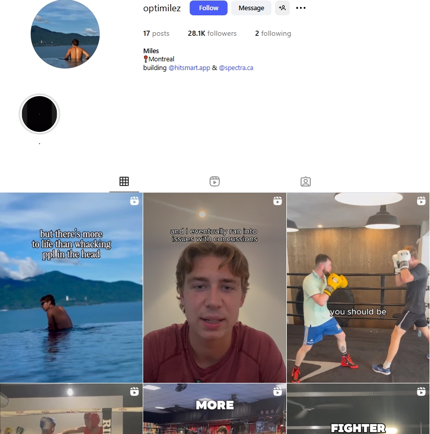 Miles Instagram Profile