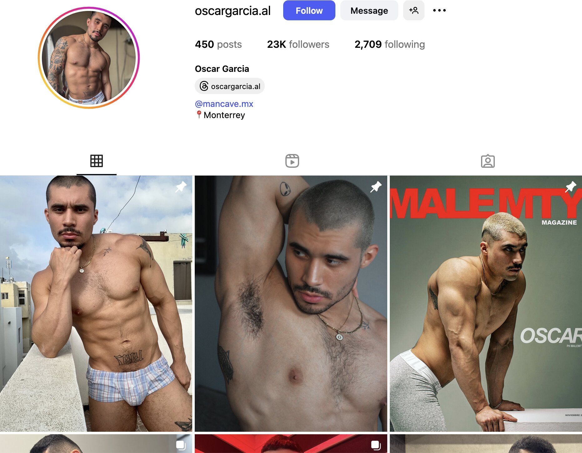 Oscar Garcia Instagram Profile