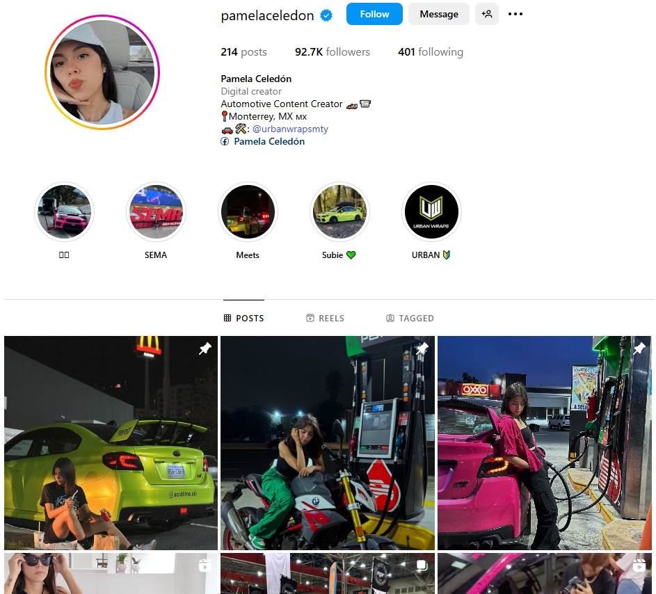 Pamela Celedón Instagram Profile