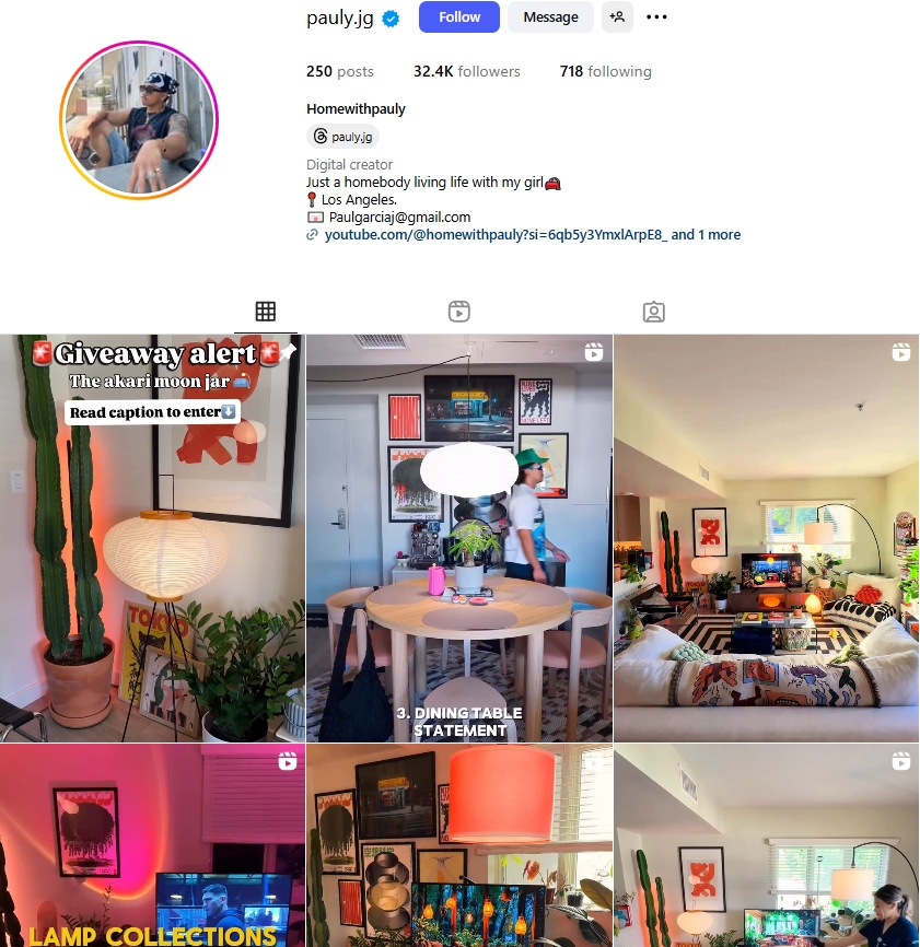 Homewithpauly Instagram Profile