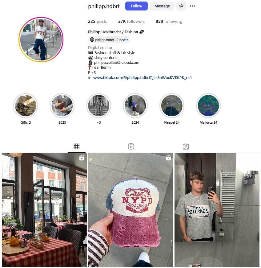 Philipp Heidbrecht Instagram Profile