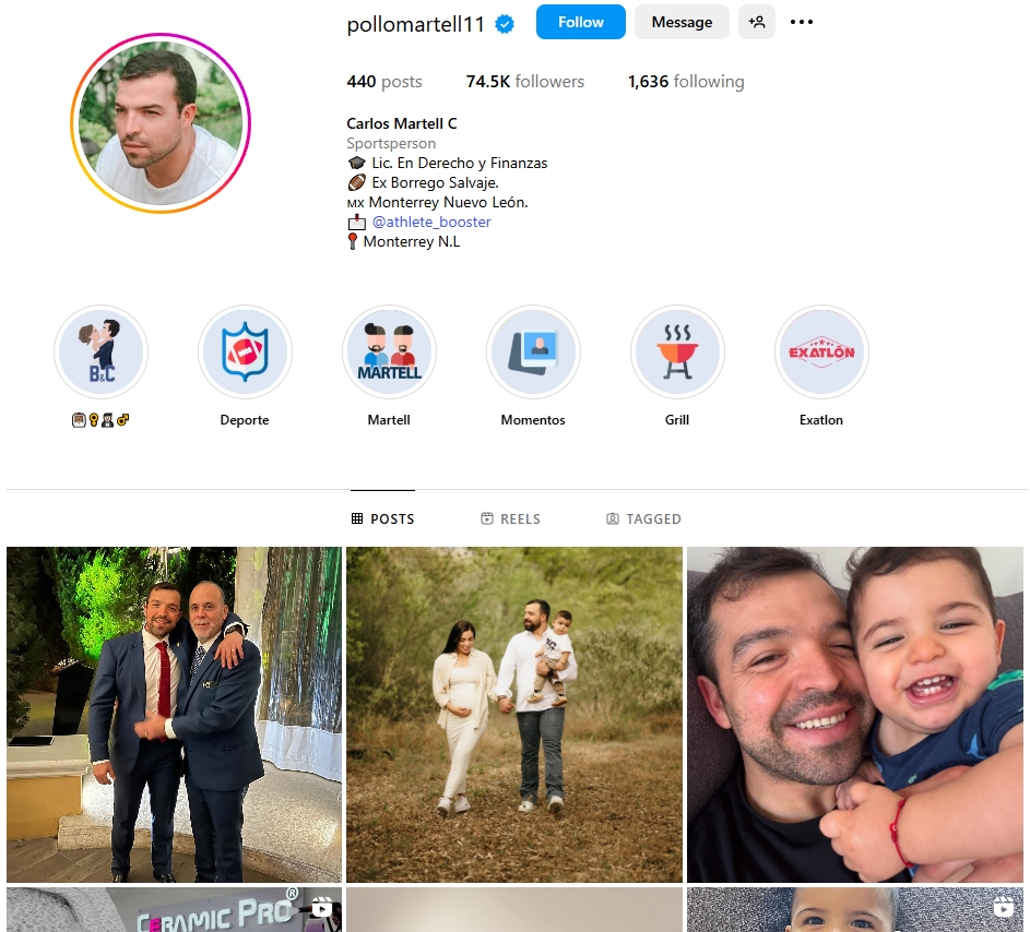 Carlos Martell C Instagram Profile