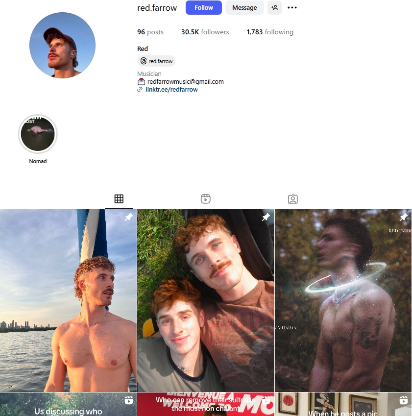 Red Instagram Profile