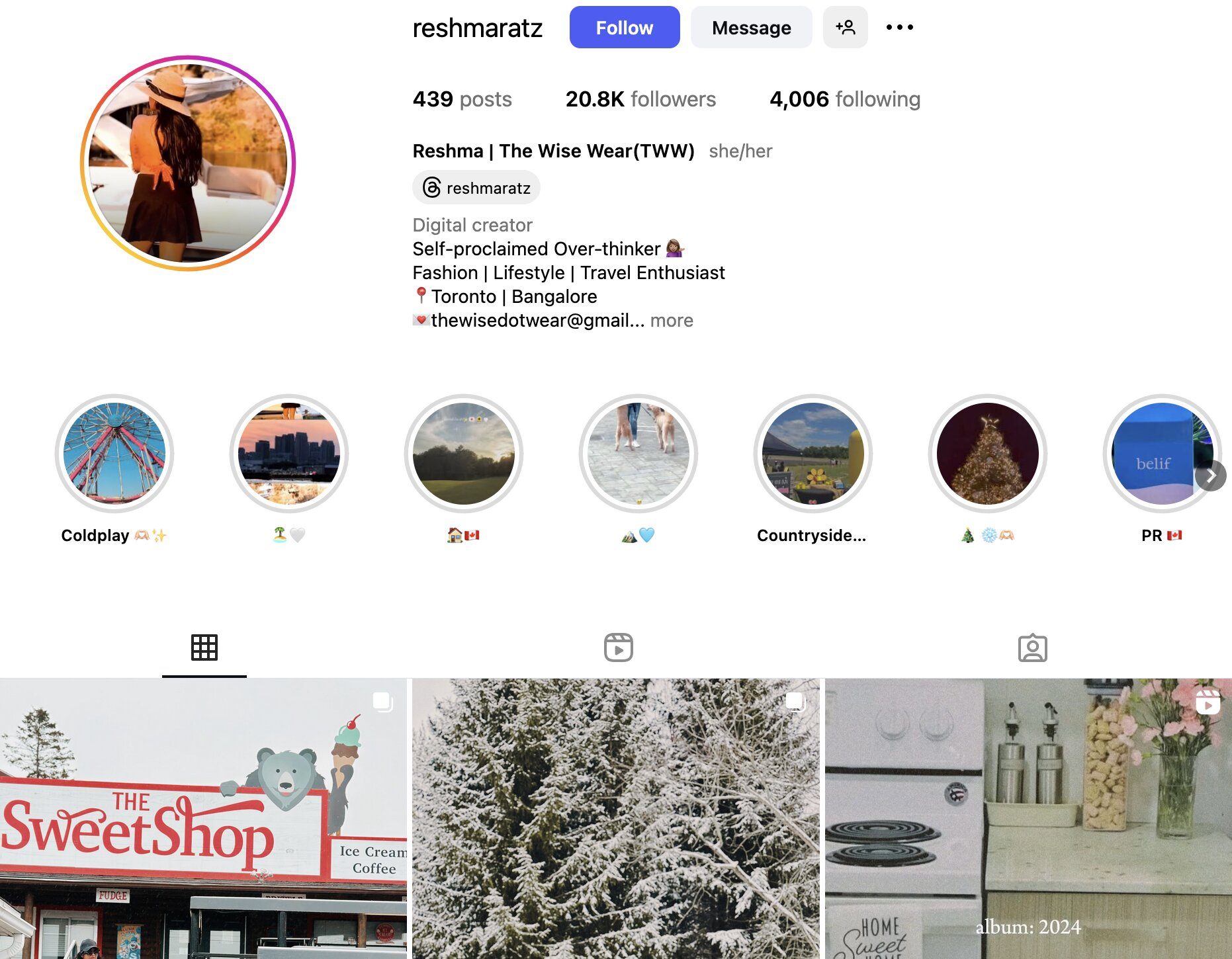 Reshma Instagram Profile