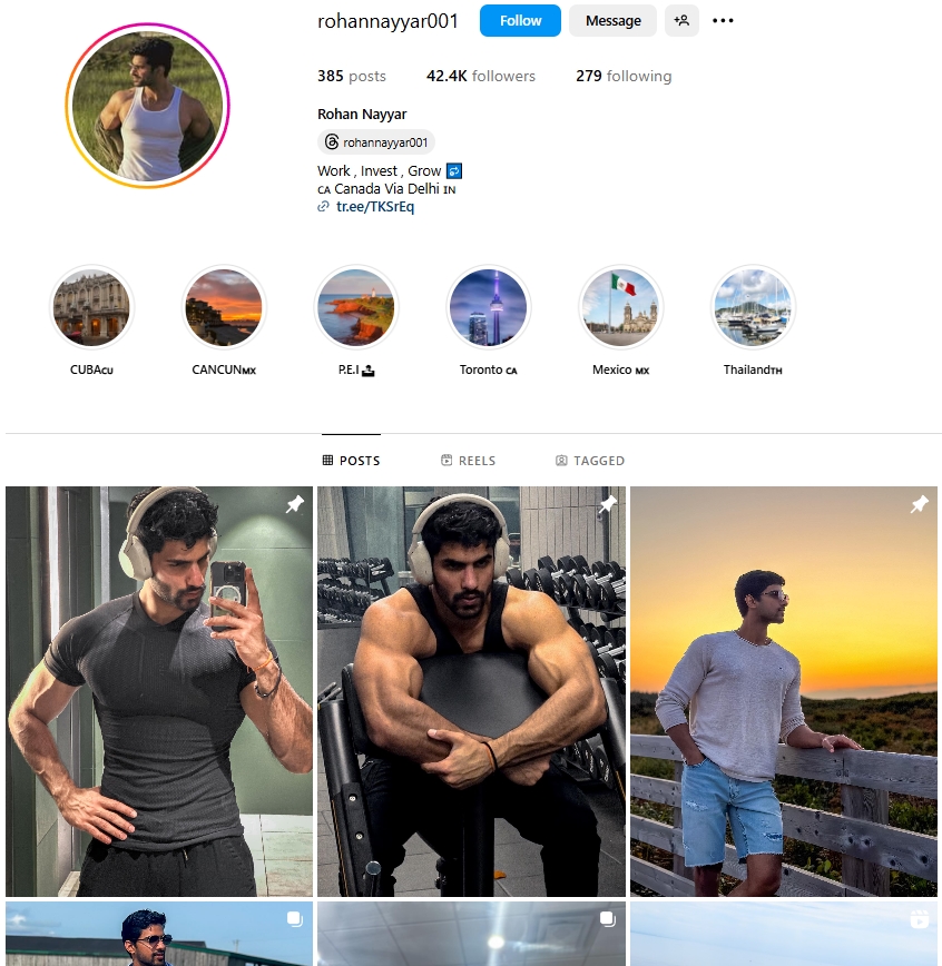 Rohan Nayyar Instagram Profile
