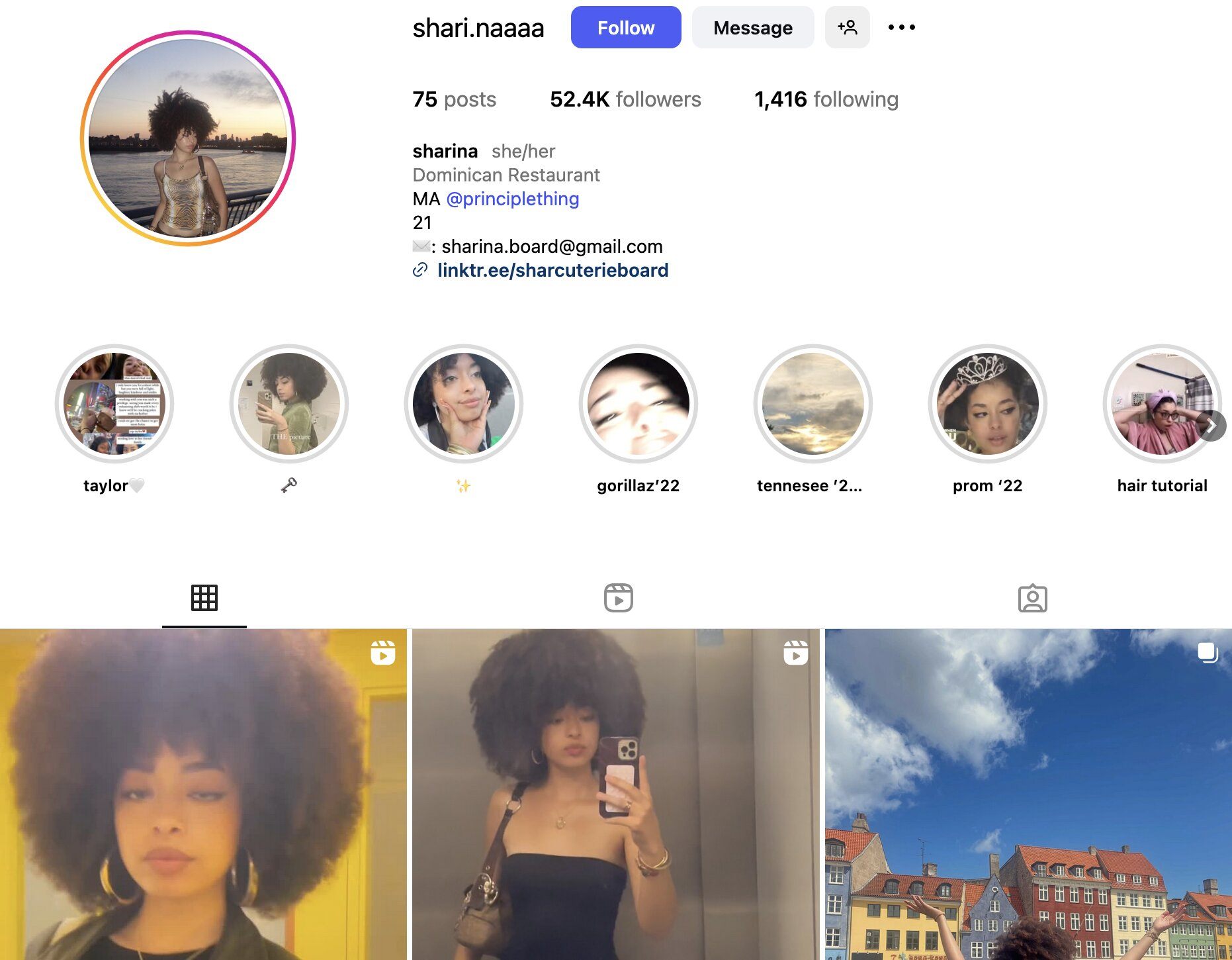 Sharina Instagram Profile