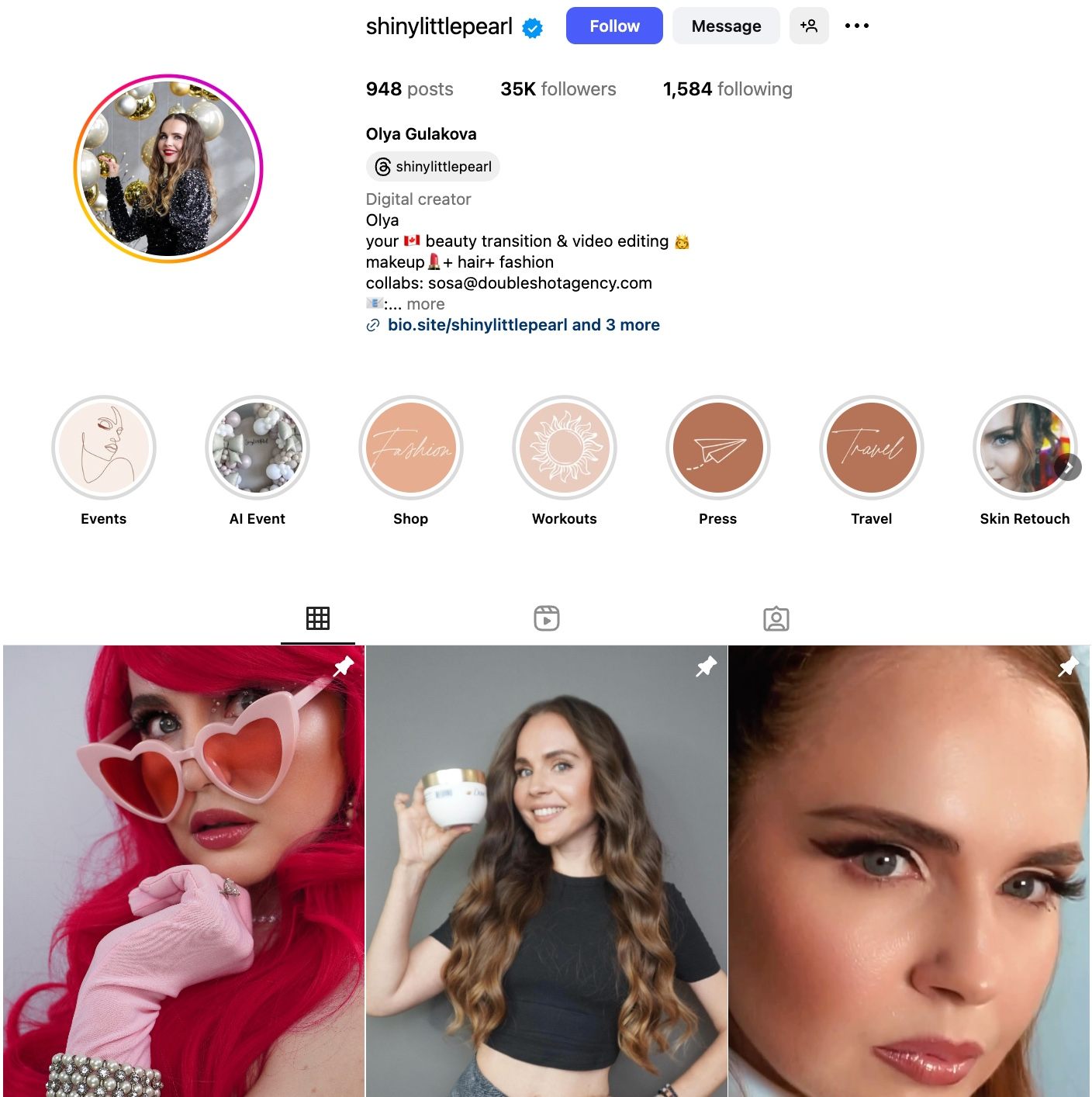 Olya Gulakova Instagram Profile