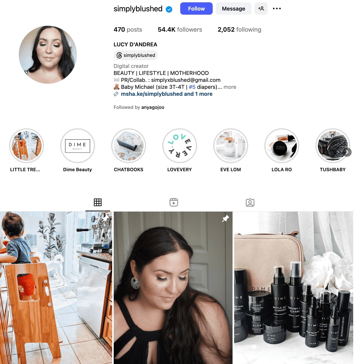 Lucy D'andrea Instagram Profile