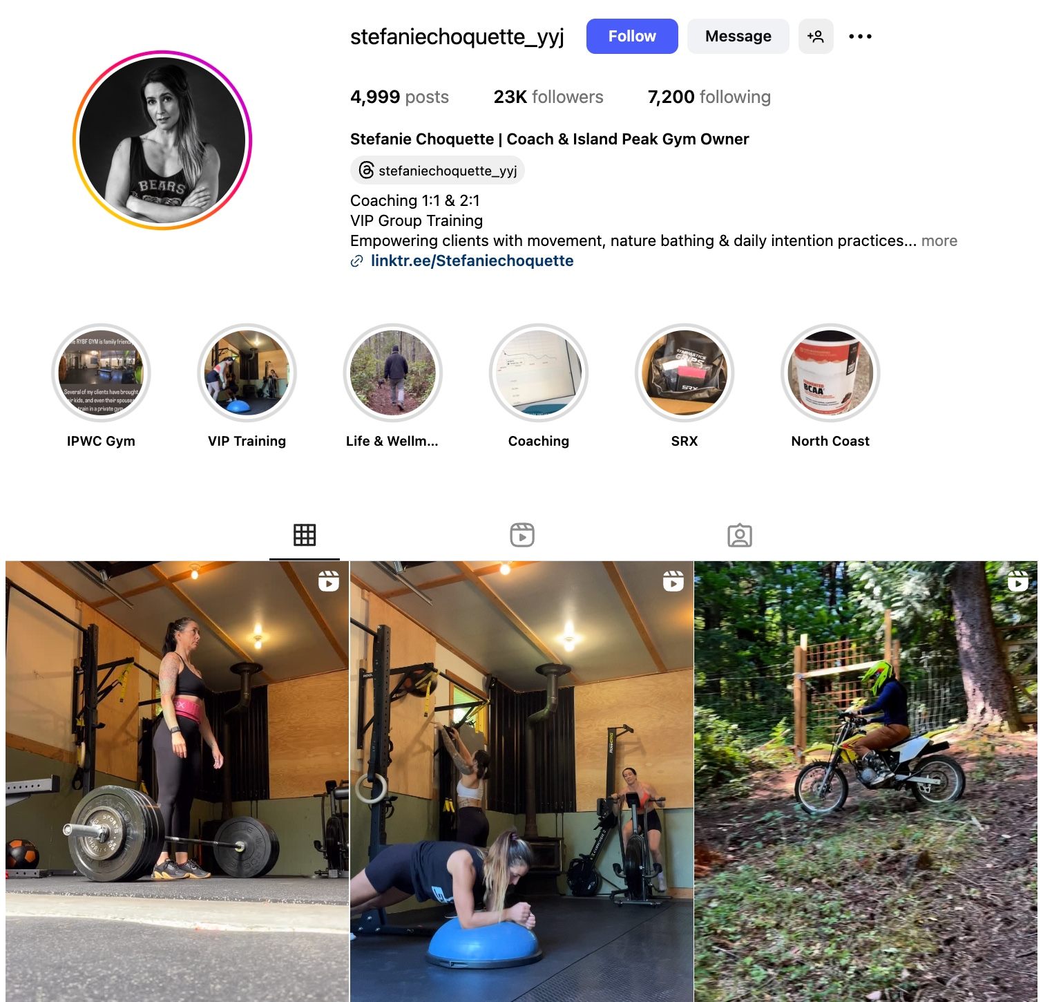 Stefanie Choquette Instagram Profile