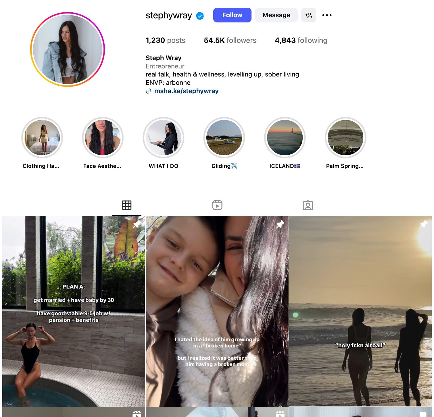 Steph Wray Instagram Profile