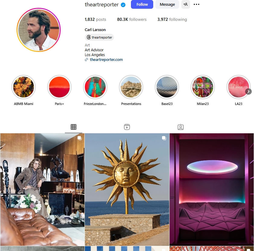 Carl Larsson Instagram Profile