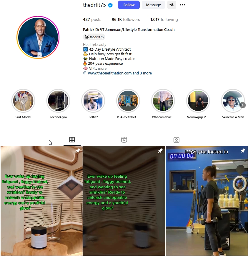 Patrick Jamerson Instagram Profile