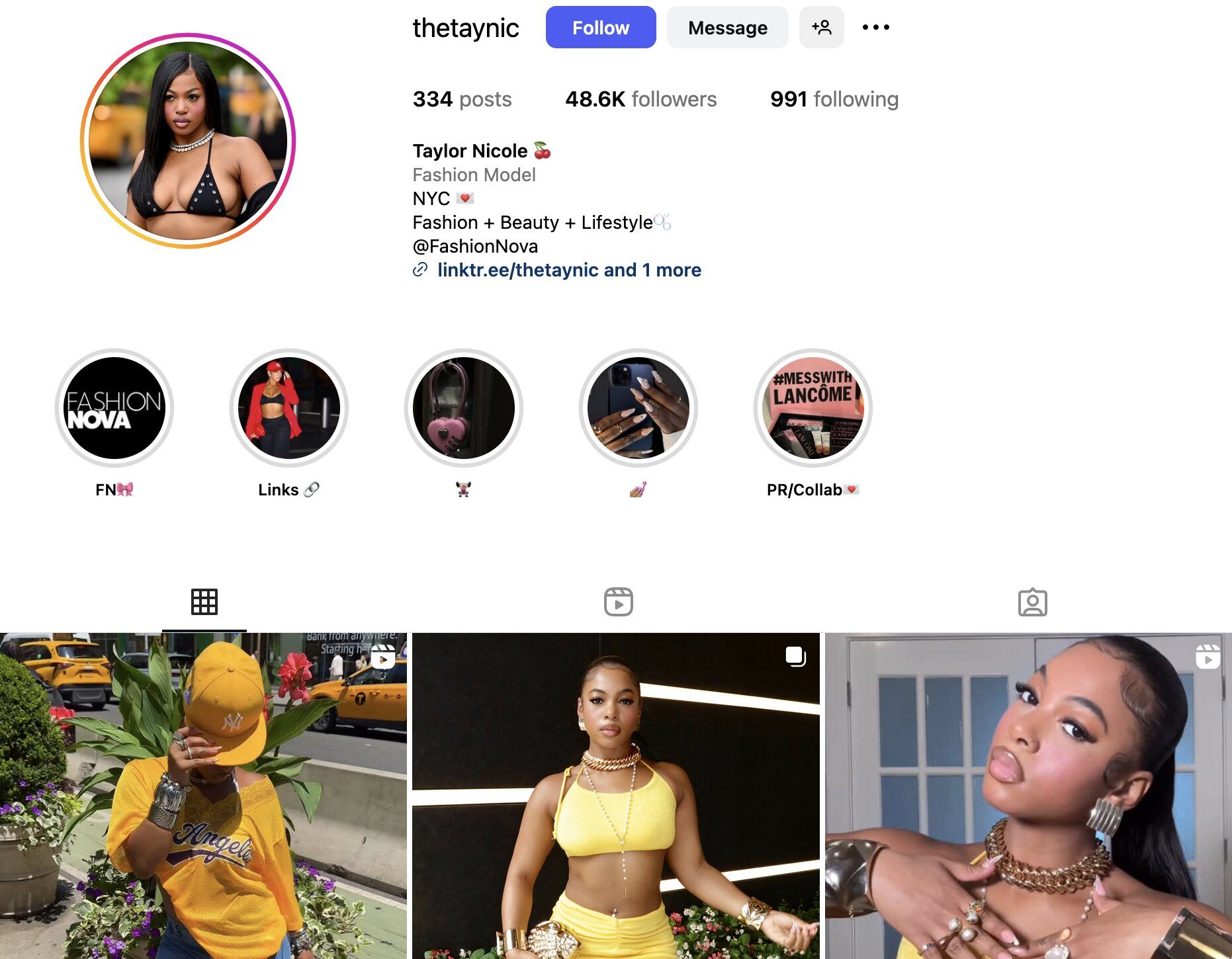 Taylor Nicole Instagram Profile