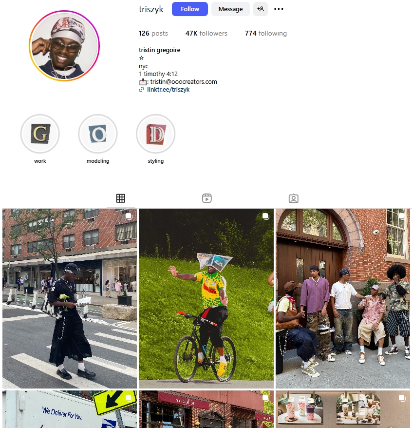 Tristin Gregoire Instagram Profile