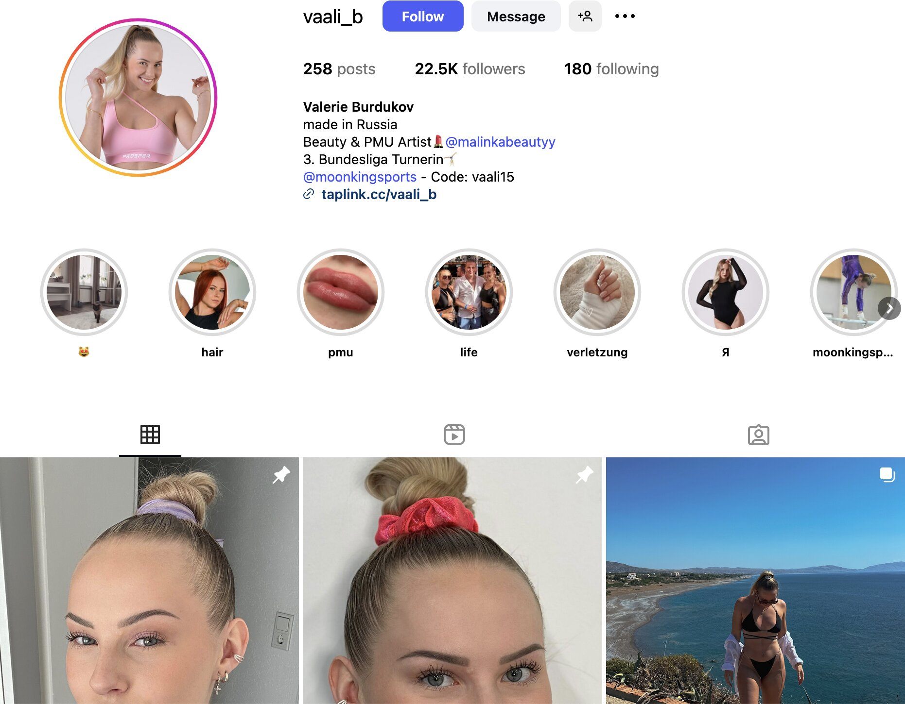 Valerie Burdukov Instagram Profile