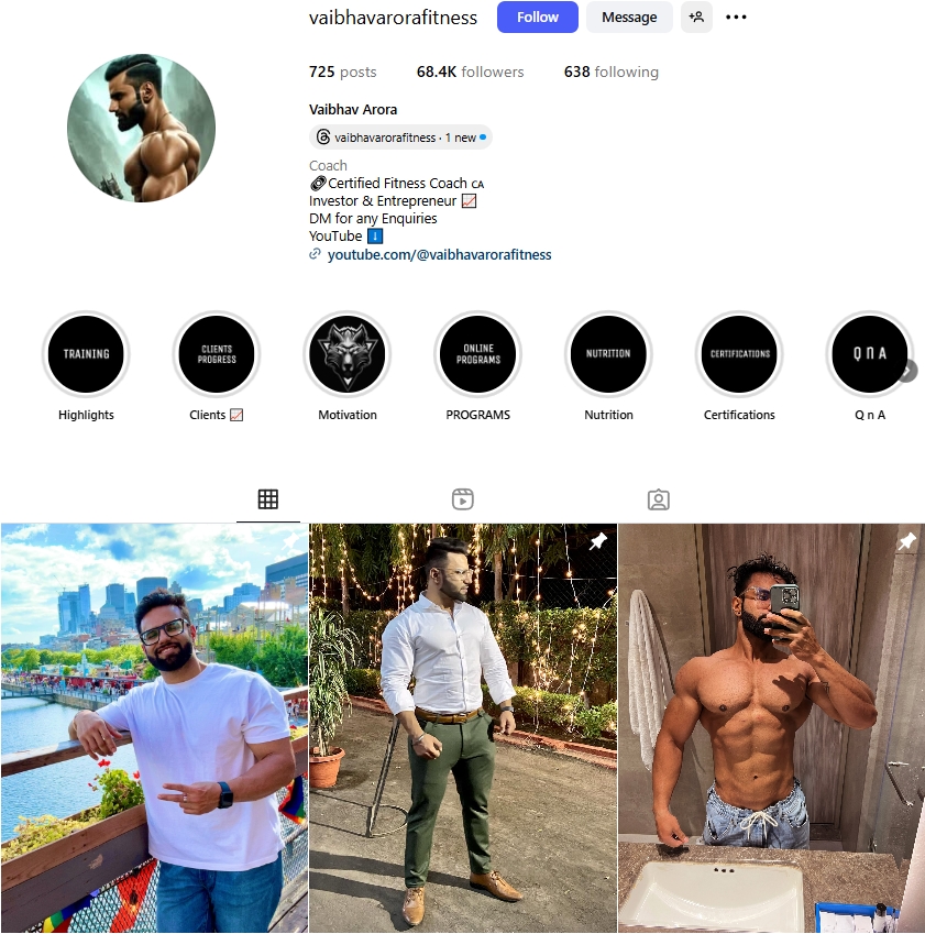 Vaibhav Arora Instagram Profile
