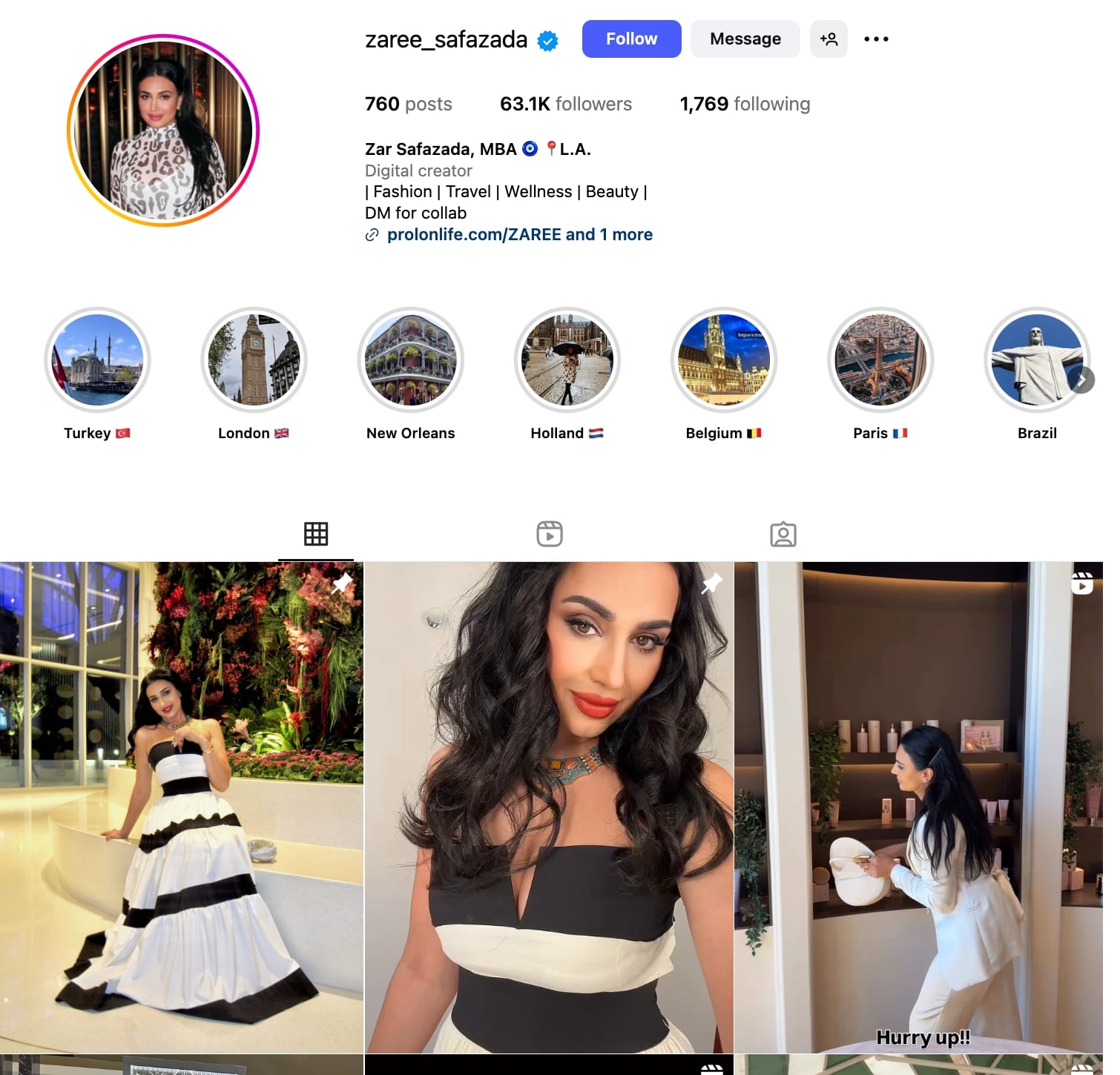 Zar Safazada Instagram Profile