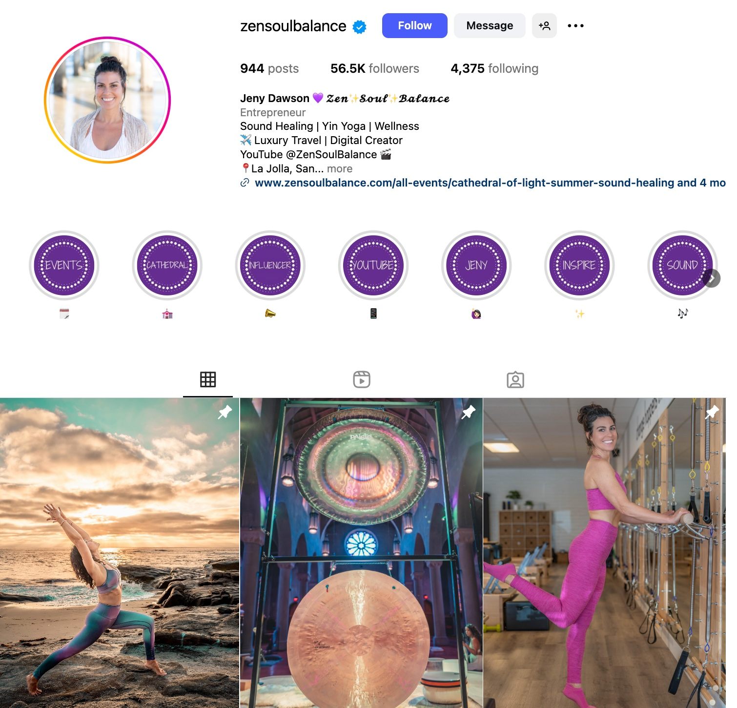 Jeny Dawson Instagram Profile