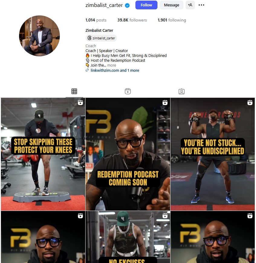 Zimbalist Carter Instagram Profile