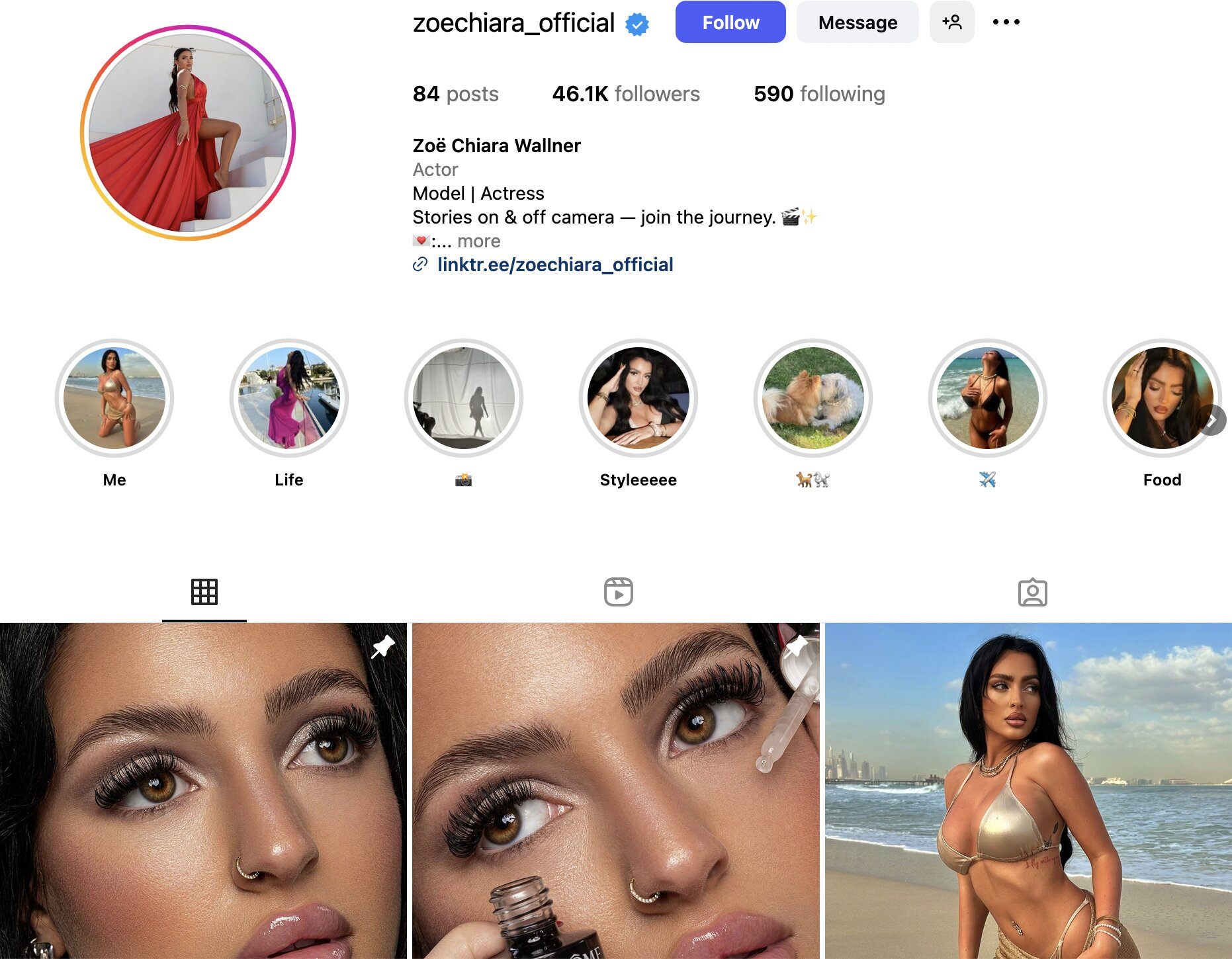 Zoë Chiara Wallner Instagram Profile